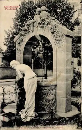 Ak Pau Pyrénées-Atlantiques, Brunnenplastik