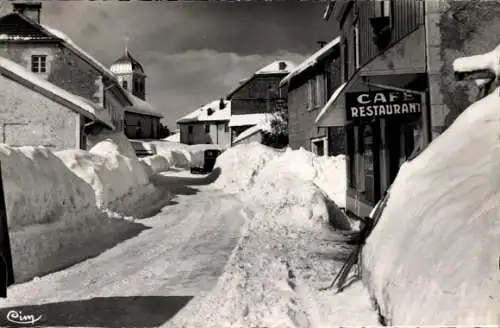Ak Lamoura Jura, Vue de neige, Cafe Restaurant, Winter