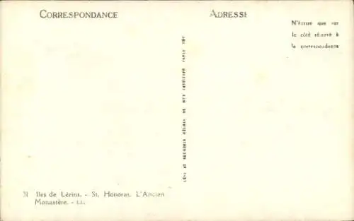 Ak Ile Saint Honorat Îles de Lérins Alpes Maritimes, altes Kloster, Küste