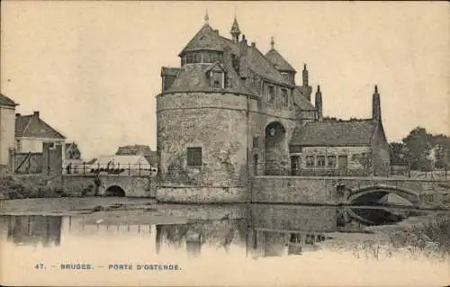 Ak Bruges Brügge Flandern Westflandern, Porte d'Ostende