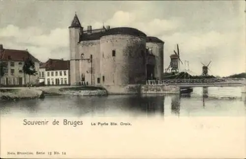 Ak Bruges Brügge Flandern Westflandern, La Porte Ste. Croix