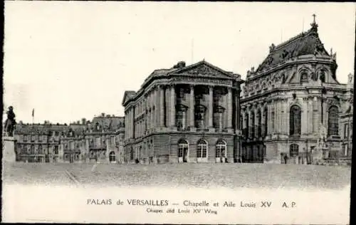 Ak Versailles Yvelines, Chapelle, Aile Louis XV