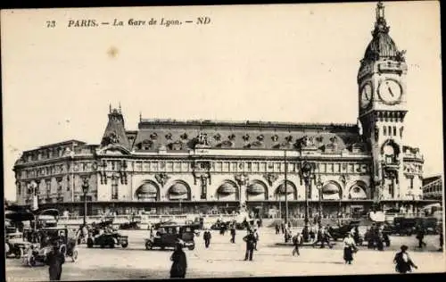 Ak Paris XII, Gare de Lyon