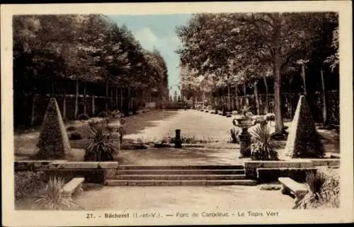 Ak Bécherel Ille-et-Vilaine, Parc de Caradeuc, Le Tapis Vert
