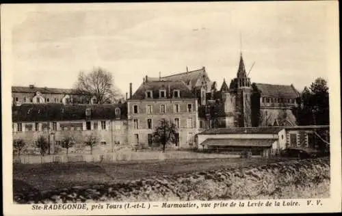Ak Sainte Radegonde Indre et Loire, Marmoutier, Levee de la Loire