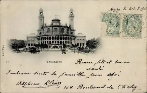 Ak Paris XVI Trocadéro
