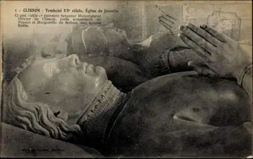 Ak Clisson Loire Atlantique, Tombeau XV siecle, Eglise de Josselin