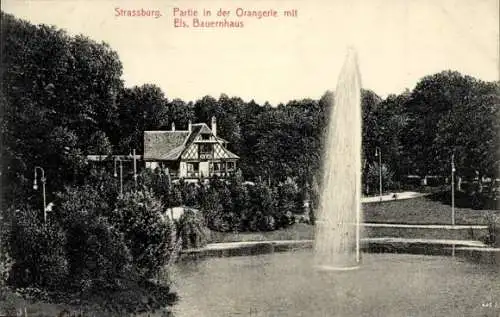 Ak Strasbourg Straßburg Elsass Bas Rhin, Orangerie, Bauernhaus