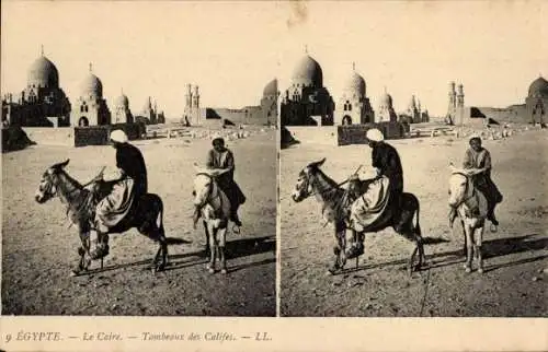 Stereo Ak Cairo Kairo Ägypten, Gräber der Kalifen