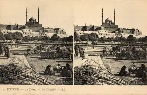Stereo Ak Cairo Kairo Ägypten, Die Zitadelle