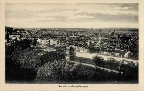 Ak Aachen, Gesamtansicht