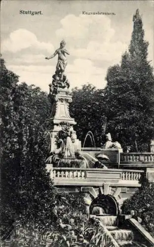 Ak Stuttgart in Württemberg, Eugensbrunnen