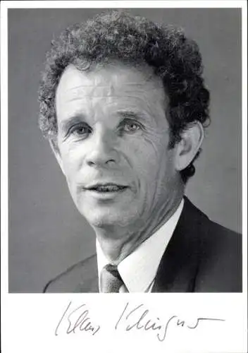 Ak Politiker Klaus Klingner, Justizminister des Landes Schleswig-Holstein, Portrait, Autogramm