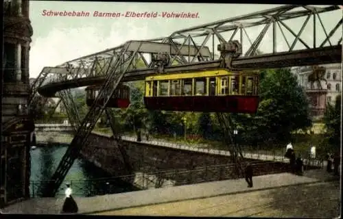 Ak Wuppertal, Schwebebahn Barmen-Elberfeld-Vohwinkel