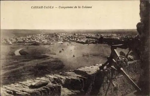 Ak Kasbah Kasba Tadla Marokko, Campement de la Colonne