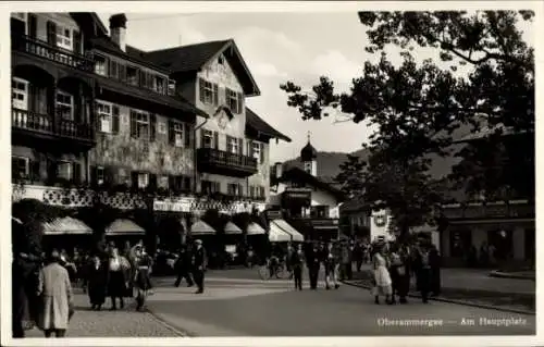 Ak Oberammergau in Oberbayern, Hauptplatz