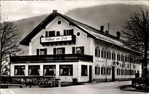 Ak Jachenau in Oberbayern, Gasthof zur Post