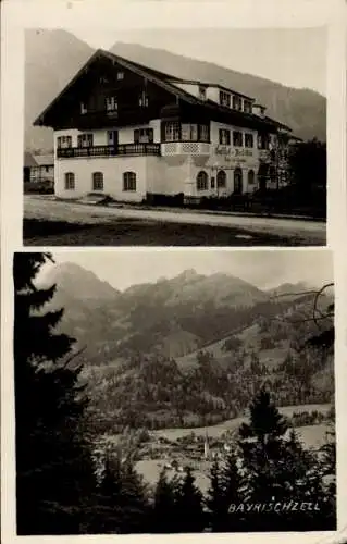 Ak Bayrischzell im Mangfallgebirge Oberbayern, Panorama, Gebäude