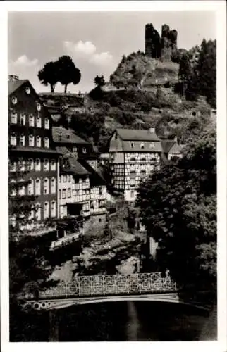 Ak Monschau Montjoie in der Eifel, Teilansicht, Haller