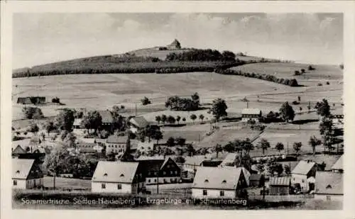 Ak Heidelberg Seiffen im Erzgebirge, Panorama, Schwartenberg