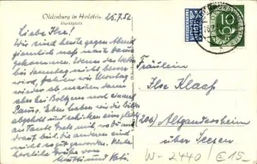 Ak Oldenburg in Holstein, Marktplatz