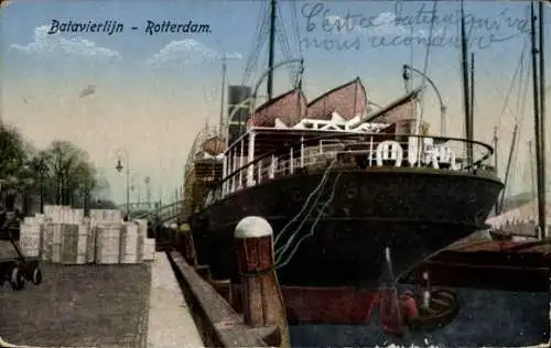 Ak Rotterdam Südholland Niederlande, Batavier-Linie