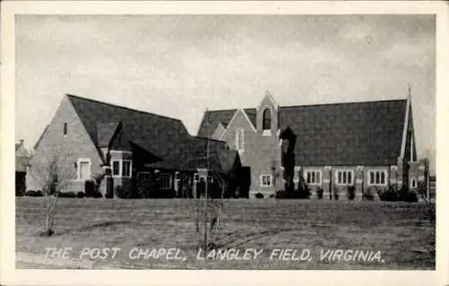 Ak Virginia USA, Langley Field, Kapelle