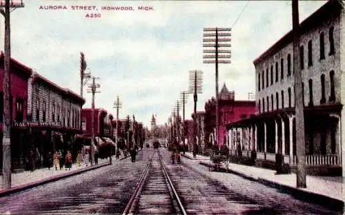 Ak Ironwood Michigan USA, Aurora Street