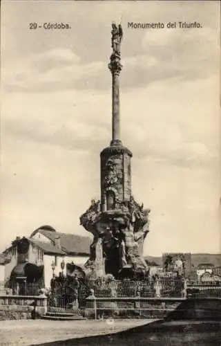 Ak Córdoba Andalusien Spanien, Triumphdenkmal
