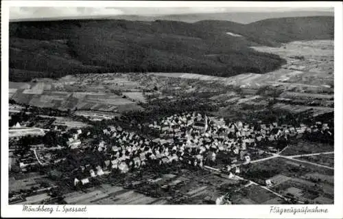 Ak Mönchberg im Spessart, Panorama, Luftbild