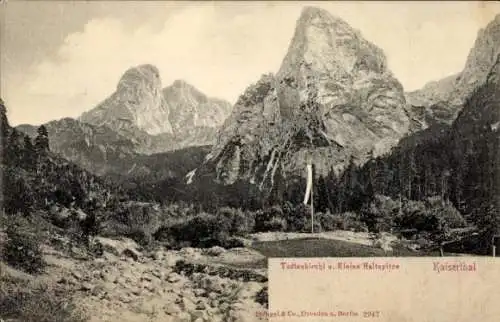 Ak Kaiserthal, Todtenkirchl und Kleine Haltspitze