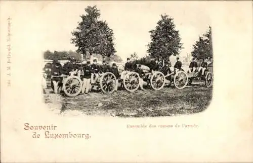 Ak Luxembourg Luxemburg, Satz Armeekanonen