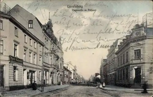 Ak Gevelsberg im Ruhrgebiet, Hagenerstraße mit Postamt