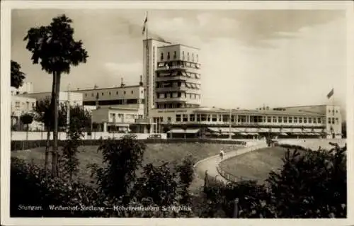 Ak Stuttgart in Württemberg, Weißenhof Siedlung, Höhenrestaurant Schönblick