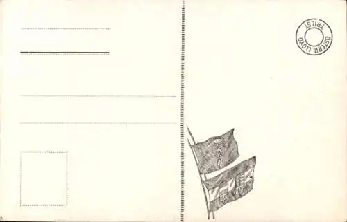 Künstler Ak Heusser, H., Dampfer, Segelschiff, Österreichischer Lloyd