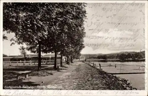 Ak Kettwig Essen im Ruhrgebiet, Städtisches Strandbad