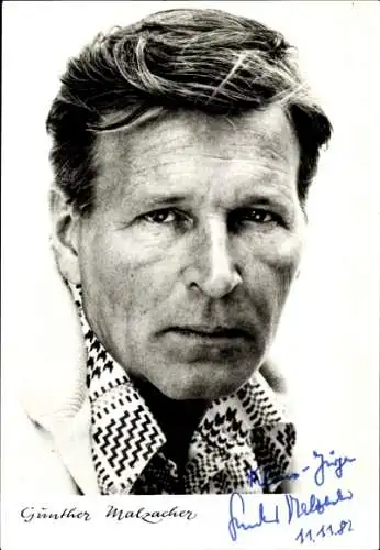 Ak Schauspieler Gunther Malzacher, Portrait, Autogramm