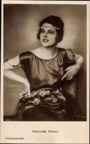 Ak Schauspielerin Marcella Albani, Portrait, Stirnreif, Ross Verlag 538 2