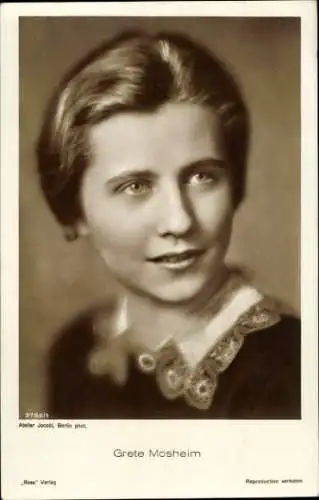 Ak Schauspielerin Grete Mosheim, Portrait