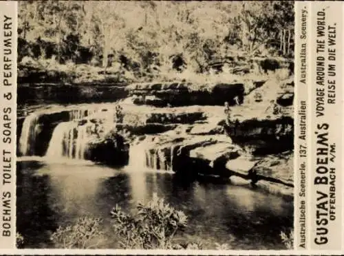 Foto Australien, Landschaft, Reklame, Gustav Boehm's Reise um die Welt, Boehm's Toilettenseifen