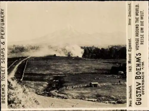Foto Neuseeland, Mount Egmont, Reklame, Gustav Boehm's Reise um die Welt, Boehm's Toilettenseifen