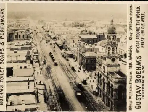 Foto Adelaide Australien, Reklame, Gustav Boehm's Reise um die Welt, Boehm's Toilettenseifen