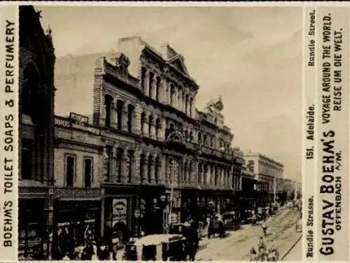 Foto Adelaide Australien, Reklame, Gustav Boehm's Reise um die Welt, Boehm's Toilettenseifen