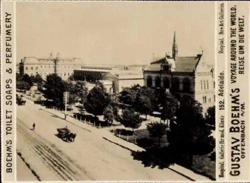 Foto Adelaide Australien, Reklame, Gustav Boehm's Reise um die Welt, Boehm's Toilettenseifen