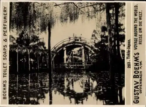 Foto Tokio Japan, Reklame, Gustav Boehm's Reise um die Welt, Boehm's Toilettenseifen