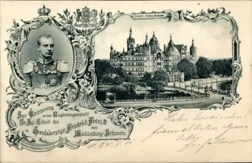 Ak Schwerin, Großherzog Friedrich Franz IV, Adel Mecklenburg-Schwerin