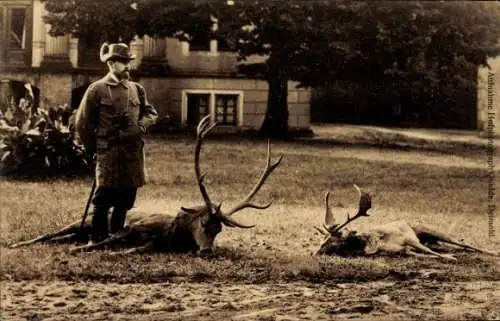 Ak Fürst Leopold IV zur Lippe, Hirschjagd