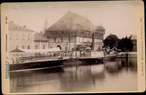 Kabinett Foto Konstanz am Bodensee, Conciliumssaal, Salondampfer