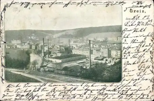 Ak Greiz im Vogtland, Gesamtansicht