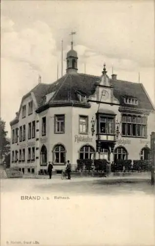 Ak Brand Erbisdorf Sachsen, Rathaus